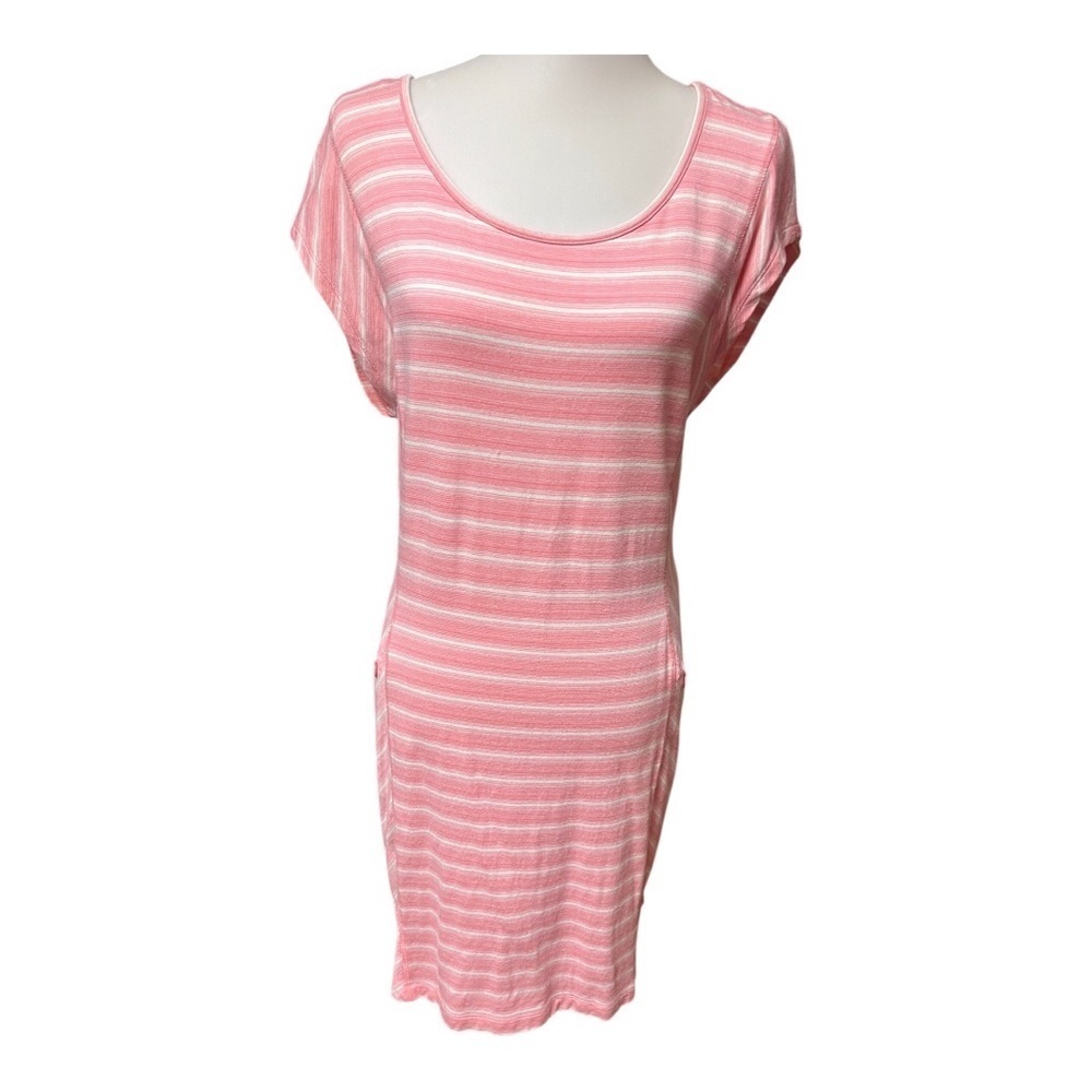NWOT T by Talbots Pink and White Dress with Pockets